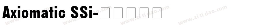 Axiomatic SSi字体转换